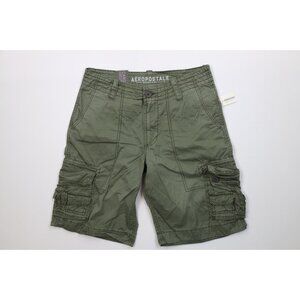 Deadstock Vintage Y2K Aeropostale Mens 30 Military Surplus Cargo Shorts Green